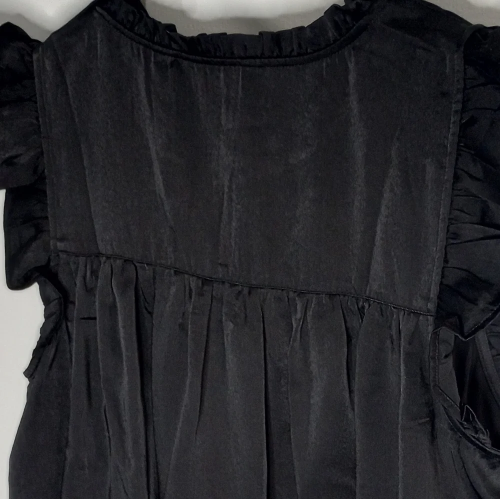 Lands' End Black Ruffled‎ Dress Children's